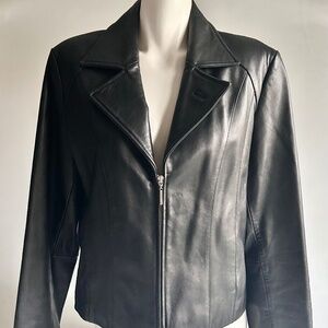 Wilsons Leather Classic Black Genuine Leather Jacket size XL